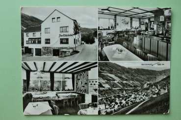 Ansichtskarte AK Oberdiebach Bacharach 1960er Jahre Gasthaus Zur Dorfschänke Einrichtung Möbel Theke Architektur Ortsansicht Rheinland Pfalz